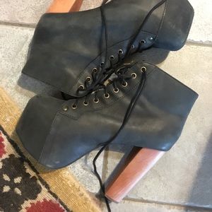 Jeffrey Campbell Black Litas Size 9 Good Condition